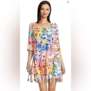 Johnny Was, Colorful Floral Beach Dress, NEW!